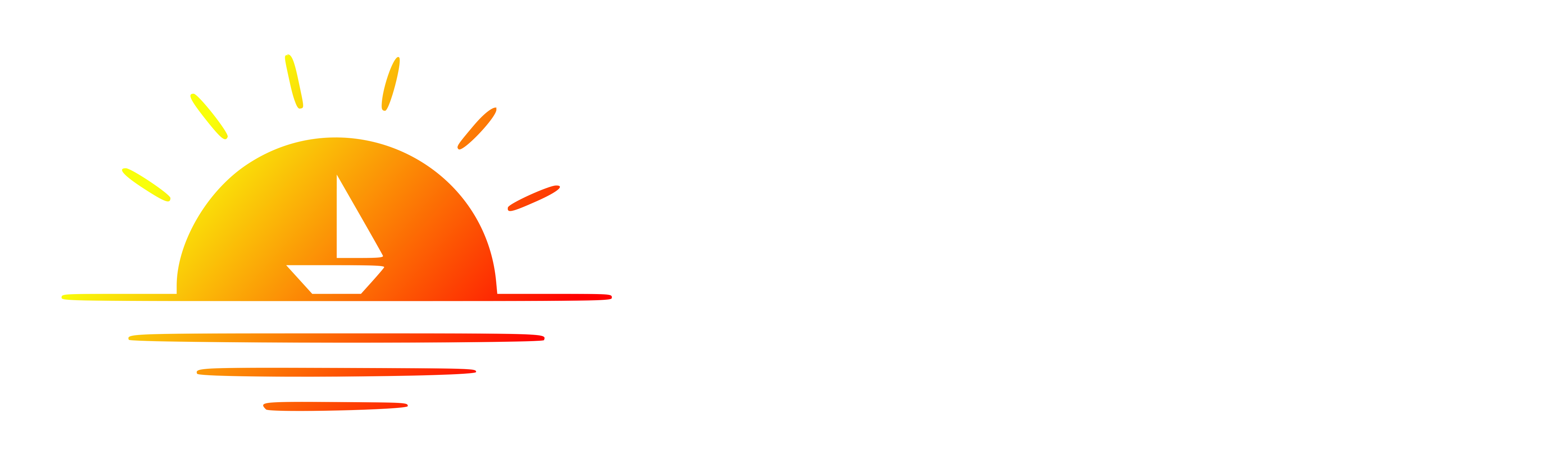Aukrug Restaurantlogo - Eine untergehende Sonne im Meer mit einem Segelboot